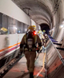 Simulacro de emergencia en el t�nel Das Maceiras, en el tramo Vigo-Redondela del Eje Atl�ntico