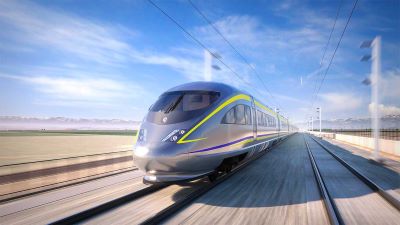 High-Speed Rail line track project between Las Vegas and Los Angeles