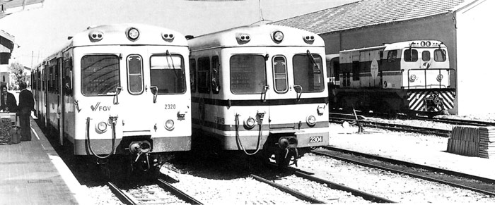   TRAM Alicante. Trenes fuera de circulación: Serie 2.300 Automotor MAN, diésel que circuló en FGV desde 1987 hasta 2005