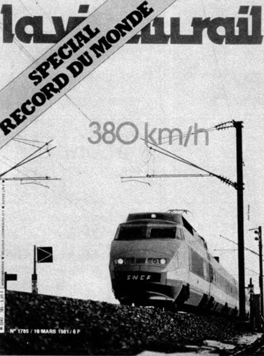 El TGV alcanza los 380 km/h batiendo el récord mundial de velocidad.