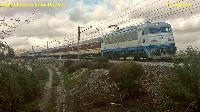 Proximidades a Aranjuez / Tren de las Gachas 2014, remolcado por la locomotora 269.604, destino Alczar de San Juan. Foto: DAN GILA MARIA