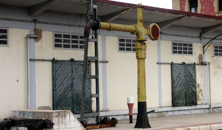 Hasta su derribo en 2010, la estación de Logroño todavía conservaba algunas de las aguadas empleadas en los años de tracción vapor