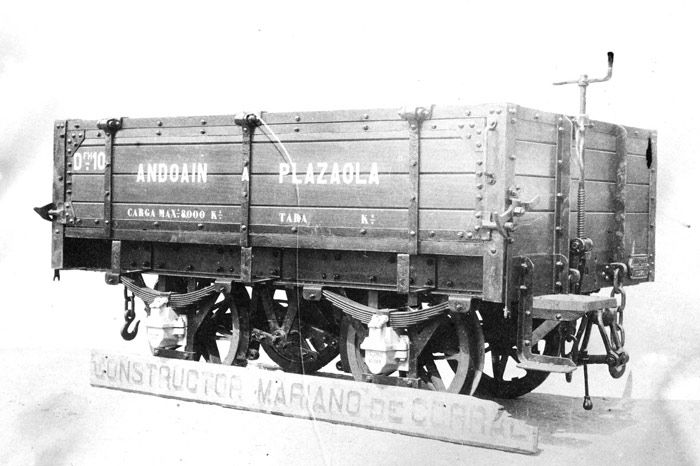 Vagón para transporte de minerales del tren del Plazaola. Archivo EuskoTren/Museo Vasco del Ferrocarril