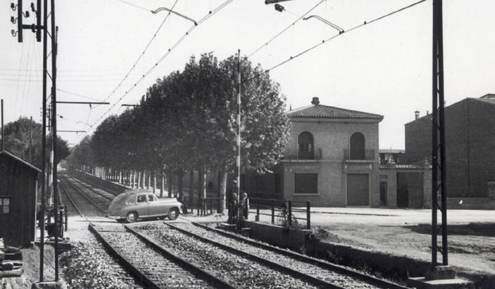 Línea de Barcelona-Vilanova a Altsasu/Altsasua, trayecto de Santa María de Barbará a Rambla de Sabadell (1954). Archivo Histórico Ferroviario SE-IF-1865
