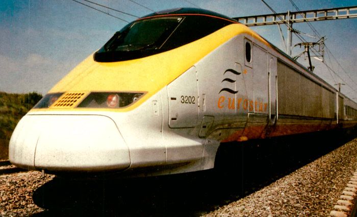 Tren Eurostar, el más potente de los trenes TGV.