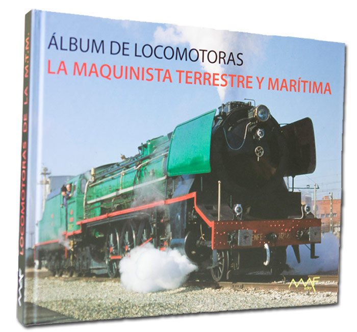 Portada del "Álbum de Locomotoras" una cuidada edición de 281 páginas con otras tantas fotografías a tamaño 29X24 cm.